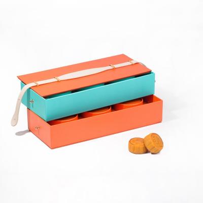 China Custom Luxury Recyclable Moon Cake Paper Packaging Box Gift Box for sale