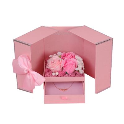 China Recycled Materials Jewelry Box Lipstick Perfume Box Packaging Gift Ring Bangle Bracelet Boxes Cardboard for sale