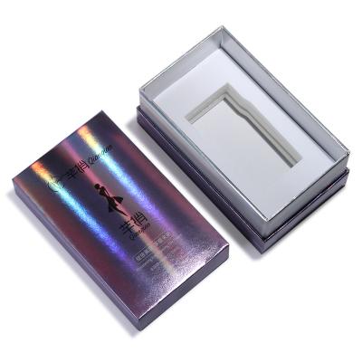 China Recycled Materials OEM Skin Care Paper Box Cardboard Holographic Gift Boxes Packaging Boxes For Cosmetics for sale