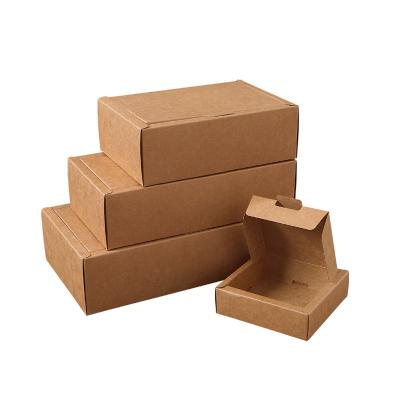 China Paper Food Boxes Low MOQ Recyclable Custom Brown Logo Printing Kraft Paper Box Folding Kraft Paper Box for sale