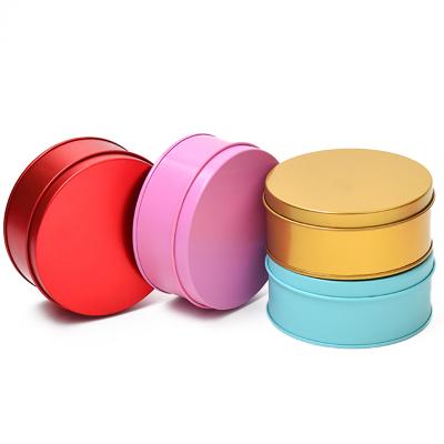 China Gold Food Grade Luxury Packaging Empty Custom Cookie Round Tin Boxes Biscuit Cake Metal Tin Box for sale