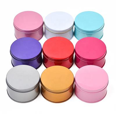 China Custom Tinplate Recyclable Manufacturing Logo Plain Round Shape Tin Can Wedding Sweeties Candy Gift Tin Box for sale