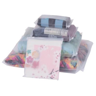 China Recyclable Plastic Bags Zip Lock Zipper Plastic Clothing Packaging Bags PVC Customized Printed Bag for sale