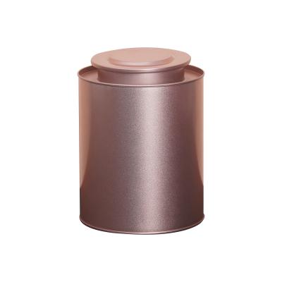 China Recycled Materials Wholesale High Quality Round Metal Packaging Coffee Tea Coffee Gift Tin Cans With Match Paper Large Bag for sale