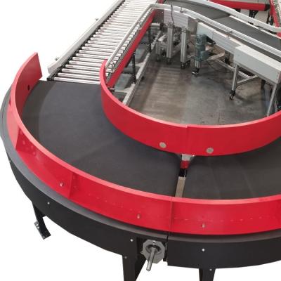 China Logistics Curve Belt Conveyor Logistics Curved Conveyor Belts For Material Distribution And Sorting for sale