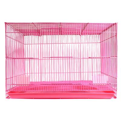 China Stocked Hot Selling Cheap Folding Metal Large Square Bird Cage for sale