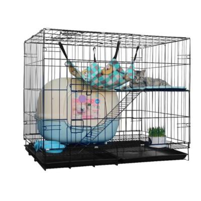 China Stocked High Quality New Design Indoor Breeding Cat Cage With Wheels for sale