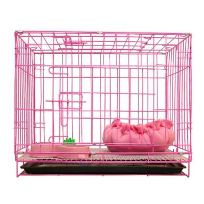 China Stocked Top Sell Multi Color Cat And Dog Cage Pet Cage Folding Iron Dog Cage for sale