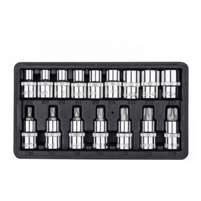 China Convenient VIKTEC Workshop Tools 16PC 1/2 Drive STAR Socket and BIT Socket Set for sale