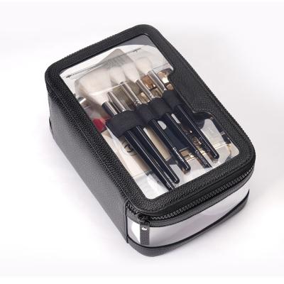 China Transparent Fashion Make Up Bag Clear PVC Pouch Cosmetic Makeup Brush Organizer for sale