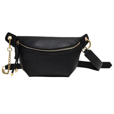 China Luxury Water Proof Pussy Pack Fashion Ladies Chest Bags Pu Leather Body Small Cross Pocket Matte Waist Bag For Women for sale