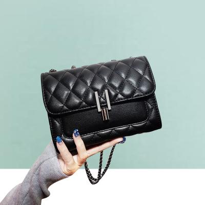 China Hot Sale Black Diamond Luxury Handbag Small Square Chain Bags for sale