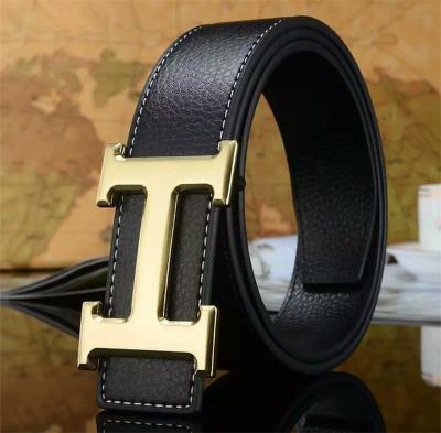 China Fashion new high quality luxury H brand men's and women's leisure belt 1:1 design alloy button men's classic leather high quality belt 01 for sale