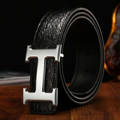 China Fashion new high quality luxury H brand men's and women's leisure belt 1:1 design alloy button men's classic leather high quality belt 03 for sale