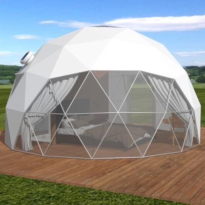 China Outdoor Geodesic Dome Economical Transparent Tents 8m Glamping Tent Trade Show Dome Clear Dome Tent for sale