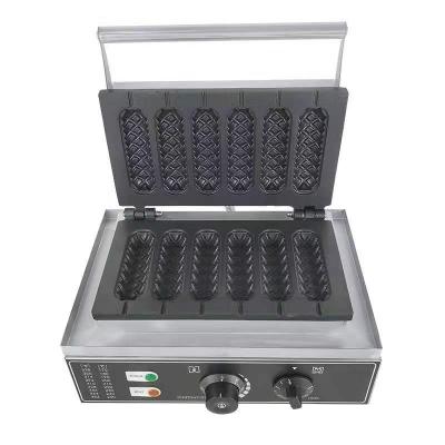 China Electric Hotel Commerical Hot Dog Waffle Stick Maker Machine Factory 6 Sticks Waffle Maker for sale