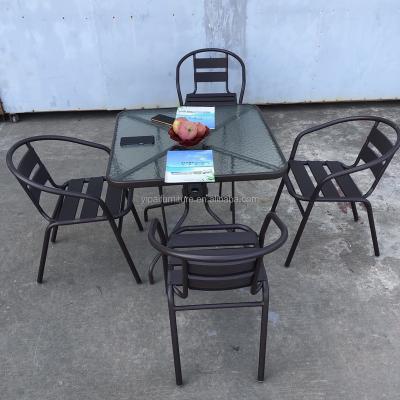 China Modern Patio Chairs Aluminum Garden Chairs Glass Tables Garden Sets Outdoor Beach Chairs for sale