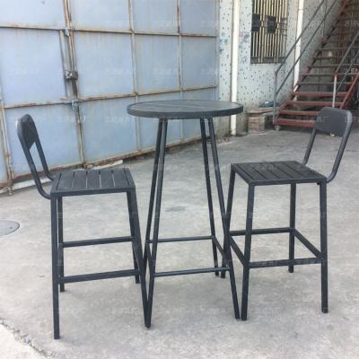 China Modern High Quality Outdoor Rattan Furniture Outdoor Plastic Wooden Bar Furniture for sale