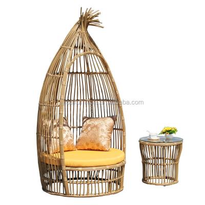 China Outdoor Garden Balcony Personality Leisure Bed Furniture Contemporary Woven Rattan Outdoor Lounger for sale