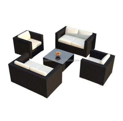 China Modern Aluminum Rattan Sofa Garden Furniture Outdoor Garden Sofa Sets for sale