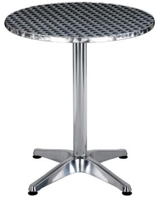 China Modern Outdoor Furniture Restaurant Round Square Aluminum Steel Dining Table With Base for sale