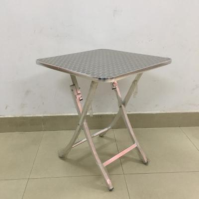 China Stainless Steel Folding Table Modern Family Dining Folding Table for sale