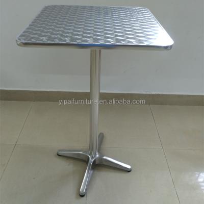 China modern outdoor garden stainless steel table aluminum square bar table for sale for sale