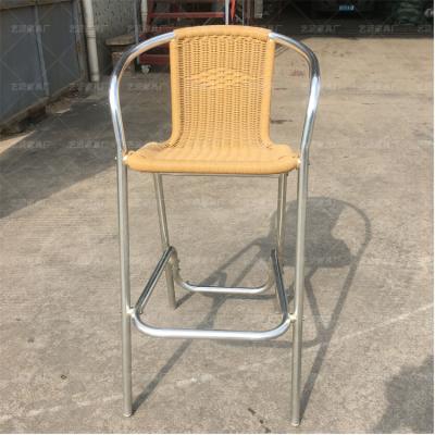 China Modern Outdoor Aluminum Outdoor Rattan Chair Stack Chair Garden Furniture Bar Stool Wicker Chair for sale