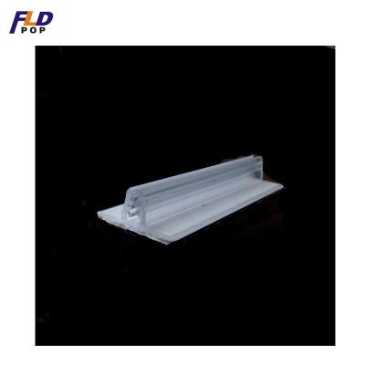 China Durable Clear PVC Plastic Advertise Shelf Price Data Strip Work Rack For Shelves for sale