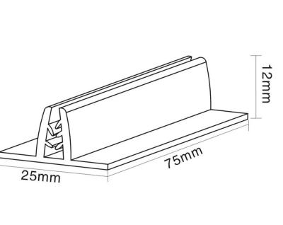 China Retail Display Supermarket PVC Shelf Talker SuperGrip Sign Show Card Tag Holder With Adhesive Base for sale