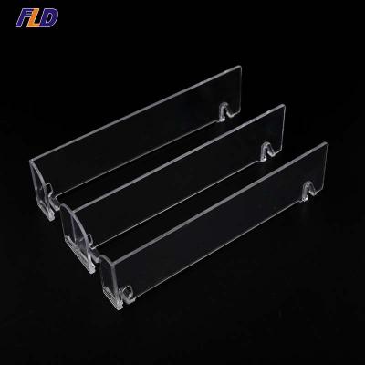 China Durable Factory Plastic Clear Shelf Divider With Magnetic Strip On Shelf for sale