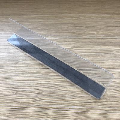 China Durable L Shape Magnet Clear Plastic PVC Shelf Divider With Magnetic Strip for sale