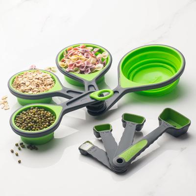 China Sustainable Durable Pet Food Measuring Cups Set And Dosers Sets Detachable And Collapsible Cups for sale