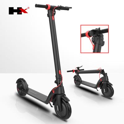 China Hx X7 Electric Scooters Aluminum Alloy Standing Powerful Extended Range E Scooter Moped Electric Travel Scooter Off-Road Portable Black Electric Mobility Scooter for sale