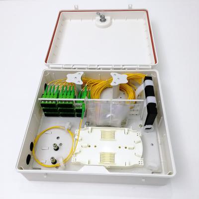 China FTTH FTTH Access Network ABS Plastic 2 Inlet Holes 2 Outlet Holes 72cores Fiber Optic Terminal Box for sale