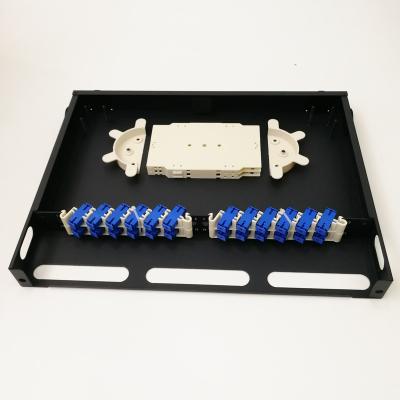 China FTTH Fiber Optic Patch Panel 3c-lnk 24 Core Rack Mount ODF 24 Port Patch Panel for sale