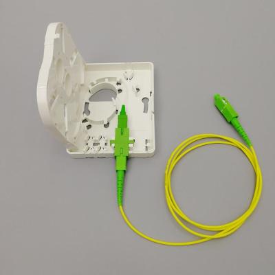 China Application 2 ABS FTTH PC Mini Fiber Optic Wall Mount ftth Indoor Fiber Optic Terminal Box Faceplate for sale