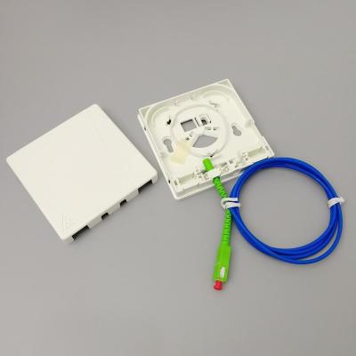 China FTTH Fiber Optic Faceplate Fiber Socket Rosette Box for sale