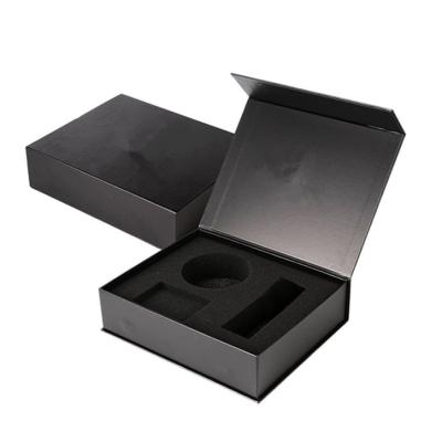 China Recycled Materials Customized Rigid Black Cardboard Gift Box Paper Packaging for sale