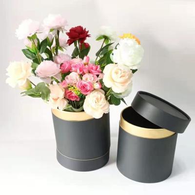 China Handmade Eco Friendly Packaging Paper Boxes Flower Boxes With Ribbon for sale