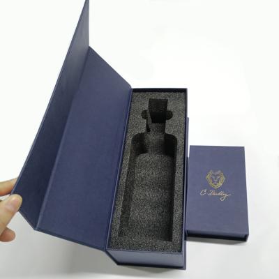 China Recycled Materials OEM Foam Insert Glass Bottle Paper Box for sale