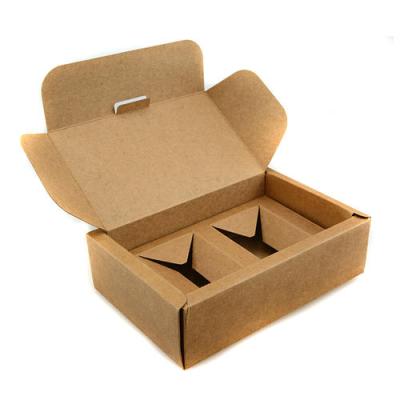 China Handmade Brown Kraft Paper Coffee Mug Cup Packaging Box With Cardboard Insert Cup Packaging Box for sale