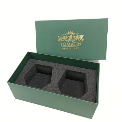 China Handmade Custom Luxury Printing Cardboard Wine Glass Packing Box for sale