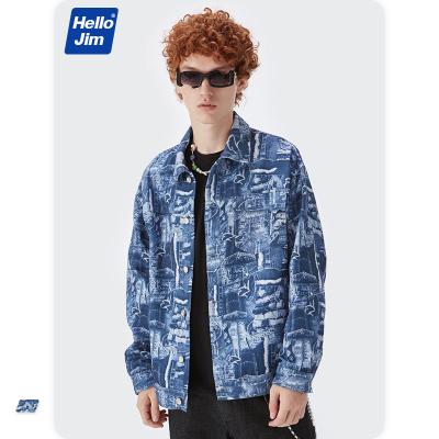 China High quality fashion men's fashion streetwear viable wholesale casual denim coat custom made OEM denim jacket skeleton jackets for sale