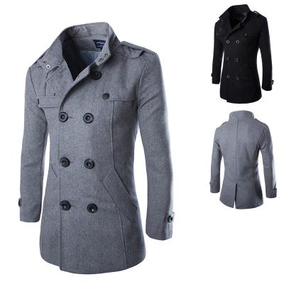 China Fashionable Long Overcoat Men's Anti-Wrinkle Men's Woolen Coat Men's Coat Retro Style Male Clothing for sale