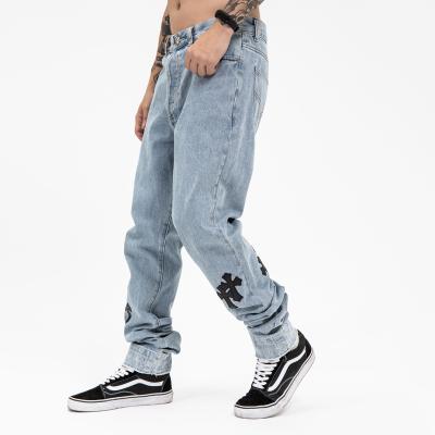 China Wholesale Classic Vintage Waterproof Washed Jeans Mens Loose Fit Pant Black Straight Mens Denim Jeans for sale