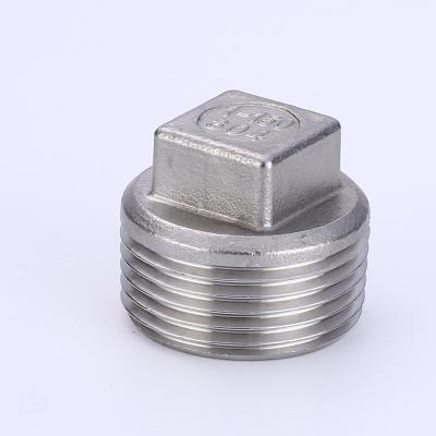 China Wholesale Square Hexagon Male Threaded 304 Stainless Steel Pipe Connector Plug Equal for sale