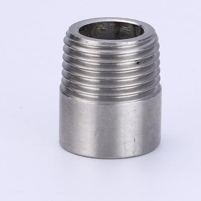 China 304 Stainless Steel Precision Casting Pipe Fittings Plumbing Fittings DN25 1/2 3/4 Inch Male Threaded Nipple 1/4 To 4 Inch for sale