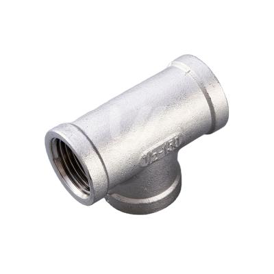 China 150LB CF8M Wholesale High Stability Stainless Steel Pipe Fittings Tee Equal for sale