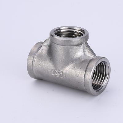 China Stainless Steel Female Thread 150lb Tee 1/4